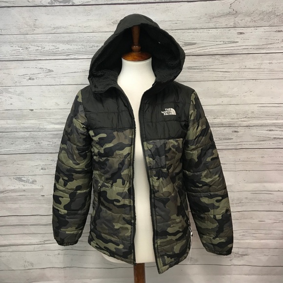 north face camo down jacket